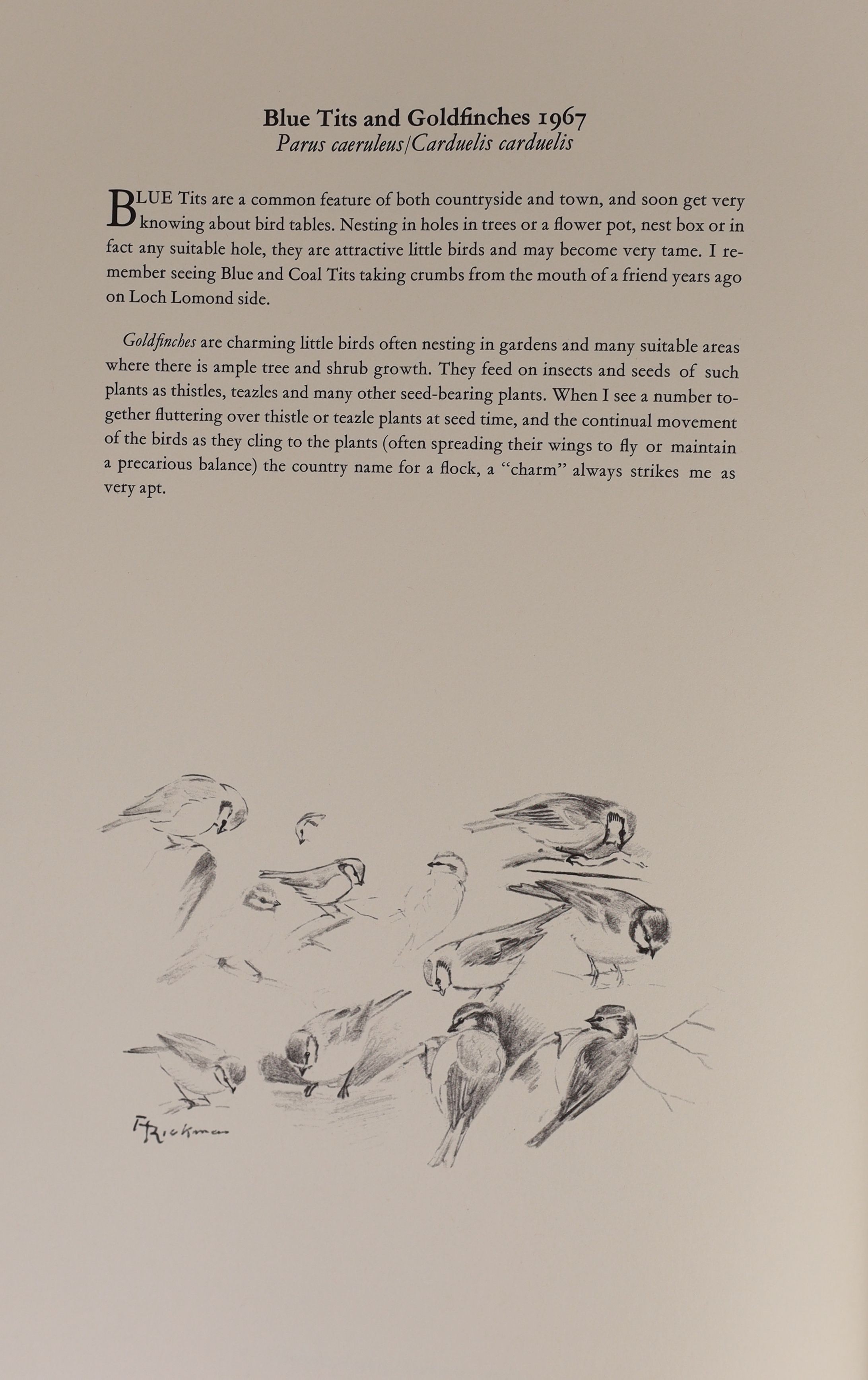 Rickman, Philip - A Selection of Bird Paintings and Sketches, one of 500 signed by the artist, folio, original half green morocco gilt, with mounted portrait and 31 mounted plates, Curpotten Ltd., London, 1979, in slip c
